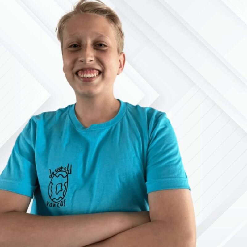 De Wereld van Cas shirt Turkoois